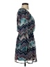 Speechless 100% Polyester Chevron-herringbone Teal Casual Dress Size S - photo 4