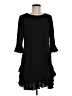 MSK Solid Black Casual Dress Size 8 Petite - photo 1