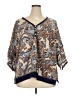 Weekend Suzanne Betro Paisley Blue Poncho Size 4X - photo 1