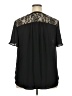 Torrid 100% Polyester Black Short Sleeve Blouse Size 2X Plus (2) - photo 2