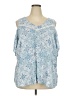 Torrid 100% Rayon Blue Sleeveless Blouse Size 2X Plus (2) - photo 1