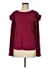 CeCe Burgundy Long Sleeve Blouse Size M - photo 1