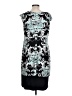 Connected Apparel Graphic Teal Cocktail Dress Size 12 - photo 2