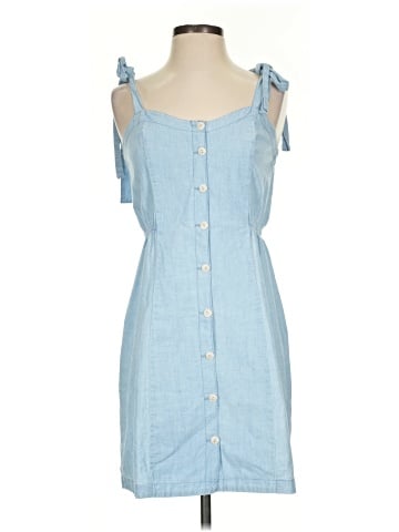 Madewell Denim Tie-Strap Button-Front Sundress in Morley Wash (view 1)