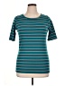 Lularoe Stripes Teal Short Sleeve T-Shirt Size XL - photo 1