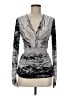 Bebe Silver Long Sleeve Blouse Size M - photo 1