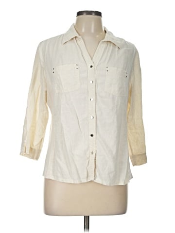 Coral Bay 3/4 Sleeve Button-Down Shirt (view 1)