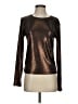 Ann Taylor LOFT Metallic Brown Long Sleeve Top Size S - photo 1