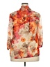 Elementz 100% Polyester Floral Orange 3/4 Sleeve Blouse Size 2X - photo 2