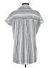Neiman Marcus Stripes Blue Short Sleeve Blouse Size S - photo 2