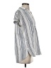 Neiman Marcus Stripes Blue Short Sleeve Blouse Size S - photo 4