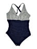 Gottex Chevron-herringbone Blue One Piece Swimsuit Size 2XL - photo 1