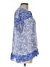Chico's 100% Polyester Blue Short Sleeve Blouse Size Lg (2) - photo 4