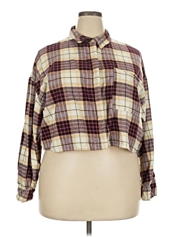 Forever 21 Plus Long Sleeve Button-Down Shirt (view 1)