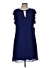Vince Camuto 100% Polyester Solid Blue Cocktail Dress Size 12 - photo 1
