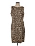Chico's Animal Print Brown Cocktail Dress Size Med (1) - photo 1