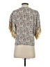 Max Studio Floral Gold Short Sleeve Blouse Size S - photo 2