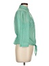 Mine Polka Dots Green 3/4 Sleeve Button-Down Shirt Size L - photo 4