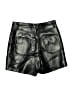 Wilfred 100% Polyurethane Metallic Black Shorts Size 4 - photo 2