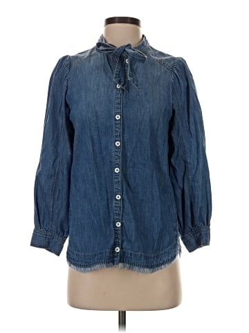 Pilcro 3/4 Sleeve Button-Down Shirt (view 1)