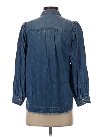 Pilcro 3/4 Sleeve Button-Down Shirt (view 2)