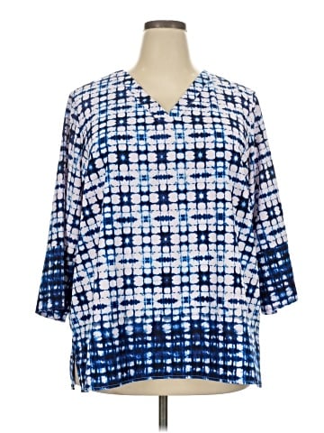 Kelly By Clinton Kelly 3/4 Sleeve Blouse (view 1)