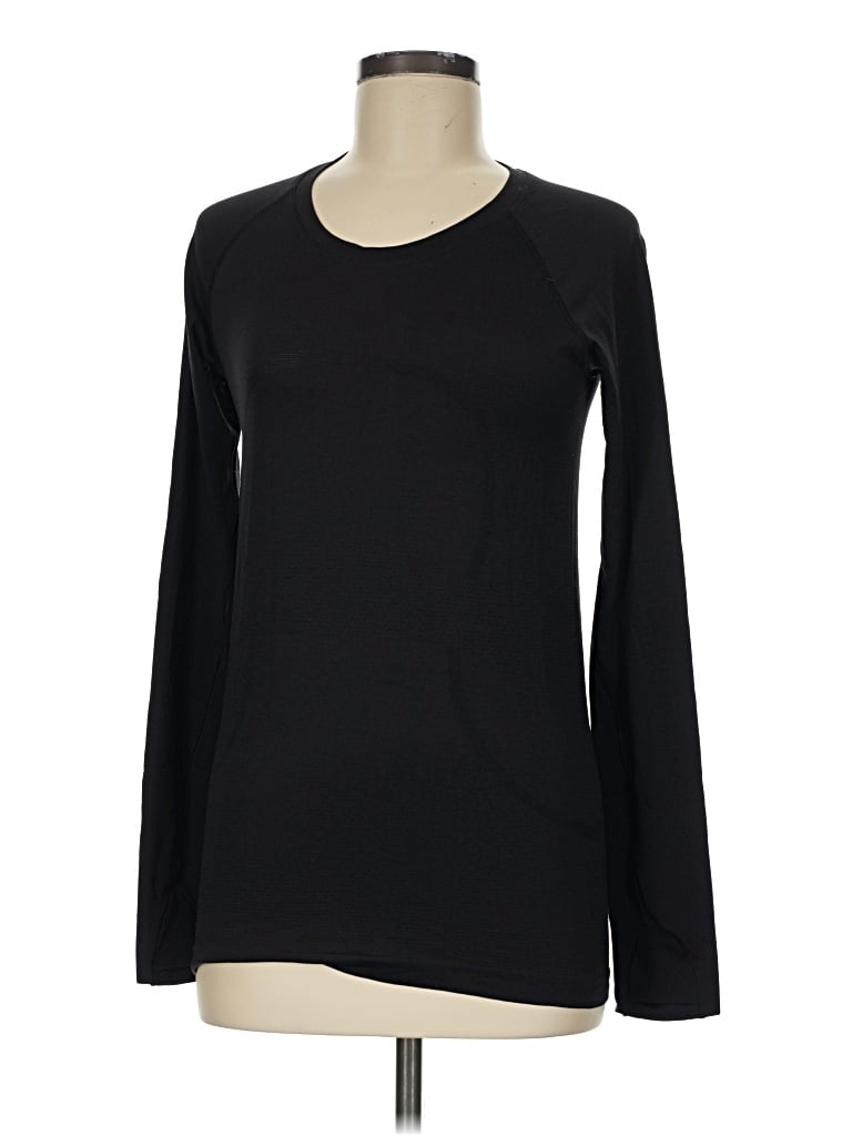Pre-owned Lululemon Athletica Long Sleeve T-shirt In Black