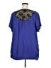 Fashion Bug Blue Purple Short Sleeve Blouse Size 4X - photo 2