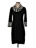 Studio 1 100% Acrylic Houndstooth Black Turtleneck Sweater Size S - photo 1