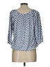 MICHAEL Michael Kors Blue 3/4 Sleeve Blouse Size L - photo 2