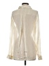 Le Superbe 100% Silk Ivory Long Sleeve Silk Top Size 4 - photo 2