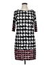 Sandra Darren Houndstooth Black Casual Dress Size 16 - photo 1