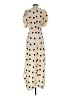 A New Day 100% Polyester Polka Dots Tan Casual Dress Size S - photo 2