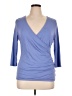 Soft Surroundings Blue 3/4 Sleeve Top Size XL Petite - photo 1