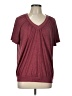 Shein Burgundy Short Sleeve Top Size L - photo 1