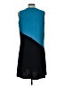 Calvin Klein 100% Polyester Color Block Teal Casual Dress Size 10 - photo 2