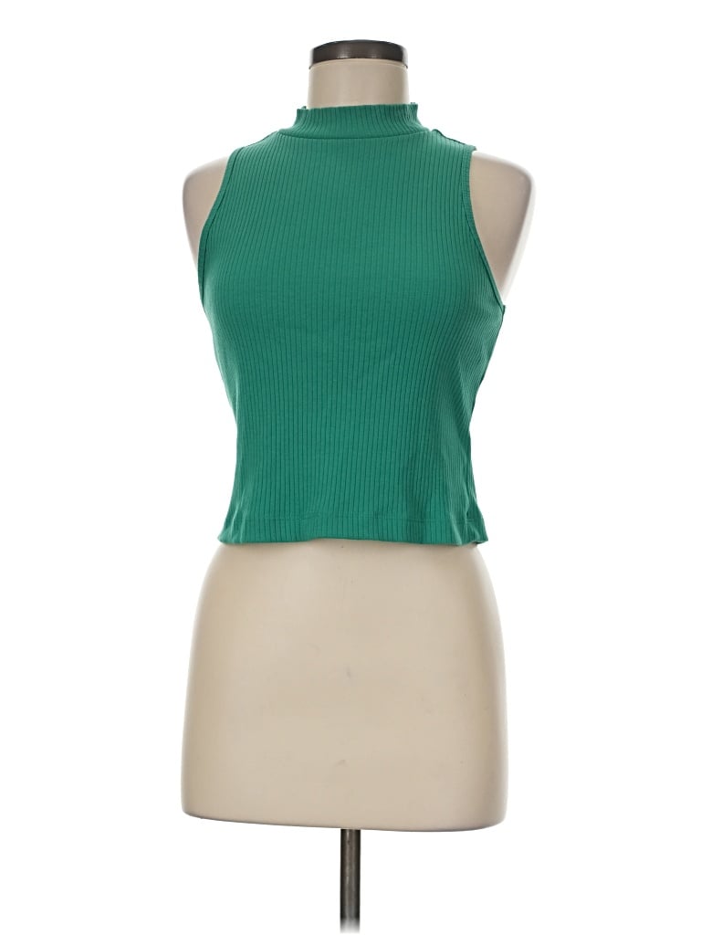 Pre-owned Old Navy Tank Top Green Halter Neckline Tops