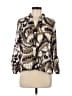 Ruby Rd. 100% Polyester Animal Print Silver 3/4 Sleeve Blouse Size 8 Petite - photo 1
