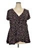 Torrid Black Short Sleeve Blouse Size 2X Plus (2) - photo 1