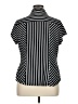 Roz & Ali Stripes Black Short Sleeve Blouse Size XL - photo 2