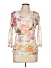 Alberto Makali 100% Polyester Ivory 3/4 Sleeve Top Size L - photo 1