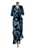 Saloni Floral Blue Cocktail Dress Size 6 - photo 1