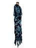 Saloni Floral Blue Cocktail Dress Size 6 - photo 4
