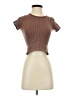 Aura Brown Short Sleeve Turtleneck Size XXS - photo 1