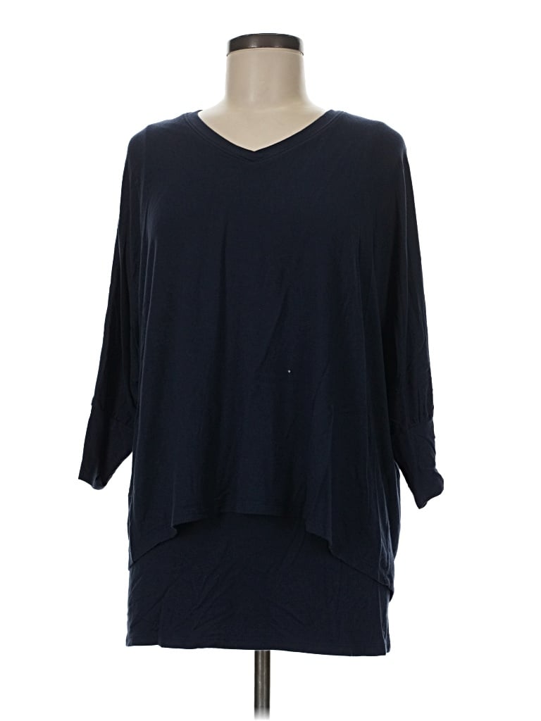 Pre-owned Soft Surroundings 3/4 Sleeve T-shirt In Blue
