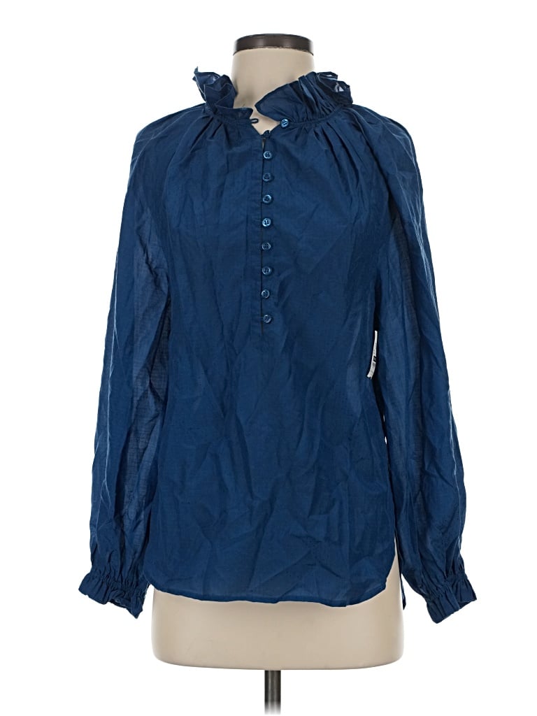Pre-owned Caballero Long Sleeve Blouse In Blue