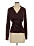 Cache Burgundy Long Sleeve Blouse Size XS - photo 1