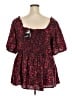 Torrid Red Short Sleeve Blouse Size 3X Plus (3) - photo 2
