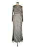 Mac Duggal Metallic Silver Cocktail Dress Size 18 - photo 1