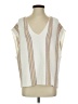 Lalavon Stripes Ivory Sleeveless Blouse Size S - photo 1
